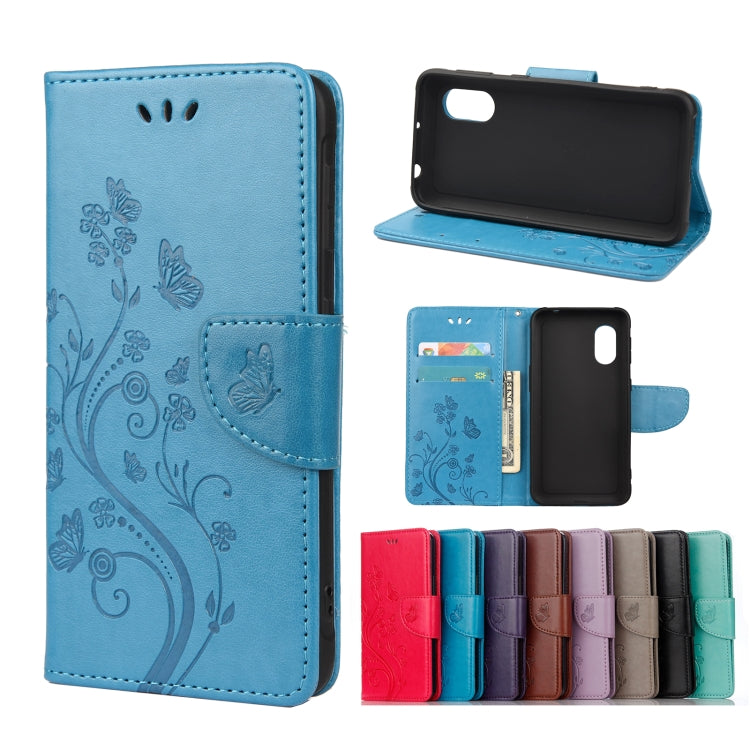 Butterfly Flower Pattern Horizontal Flip Leather Case with Holder & Card Slots & Wallet, For Samsung Galaxy Xcover 5