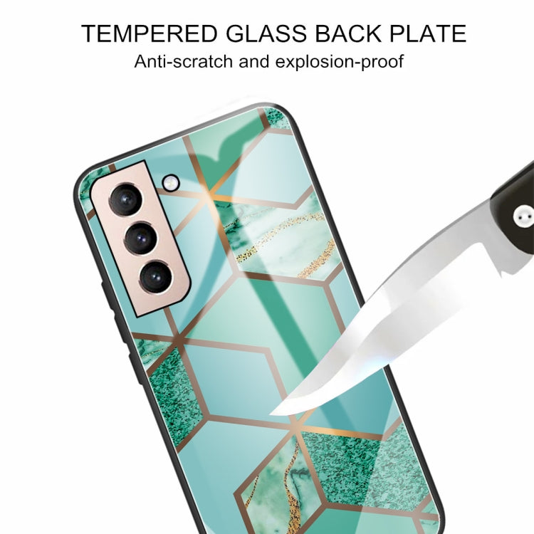 Abstract Marble Pattern Glass Protective Case