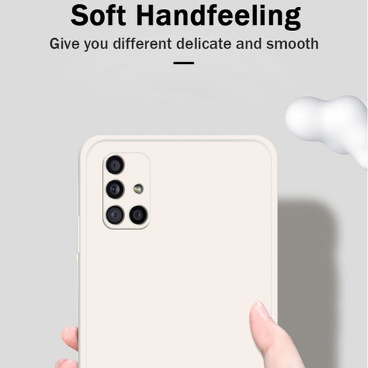 Solid Color Imitation Liquid Silicone Straight Edge Dropproof Full Coverage Protective Case, For Samsung Galaxy A71, For Samsung Galaxy M31, For Samsung Galaxy M51, For Samsung Galaxy S20, For Samsung Galaxy S20+, For Samsung Galaxy S20 FE