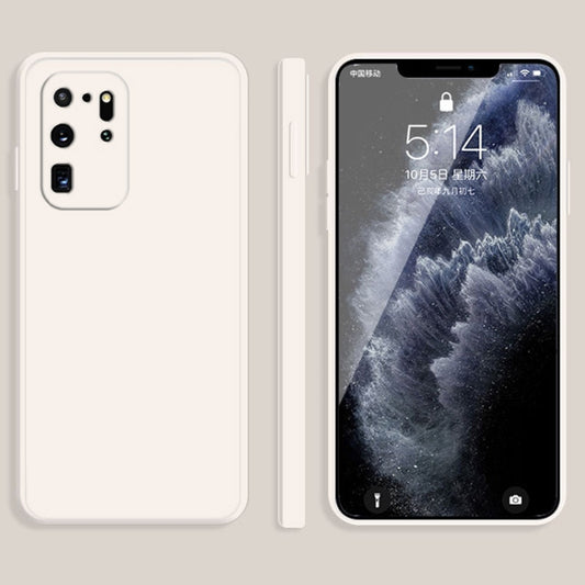 Solid Color Imitation Liquid Silicone Straight Edge Dropproof Full Coverage Protective Case, For Samsung Galaxy S20 Ultra, For Samsung Galaxy S21 5G, For Samsung Galaxy S21 Ultra 5G, For Samsung Galaxy S21+ 5G