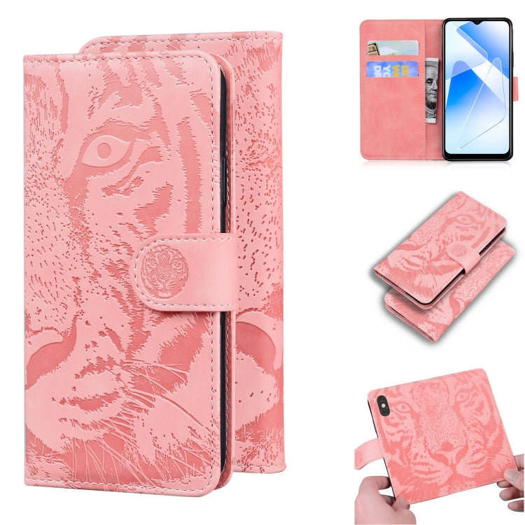 Tiger Embossing Pattern Horizontal Flip Leather Case with Holder & Card Slots & Wallet, For OPPO A15 / A15S, For OPPO A55 5G / A54 4G, For OPPO Realme V11 5G, For OPPO A74 4G / F19 4G, For OPPO A92S / Reno4 Z 5G, For OPPO A94 4G / F19 Pro��������������...