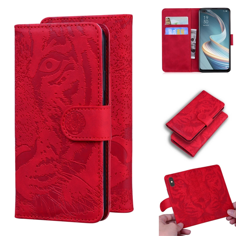 Tiger Embossing Pattern Horizontal Flip Leather Case with Holder & Card Slots & Wallet, For OPPO A15 / A15S, For OPPO A55 5G / A54 4G, For OPPO Realme V11 5G, For OPPO A74 4G / F19 4G, For OPPO A92S / Reno4 Z 5G, For OPPO A94 4G / F19 Pro��������������...