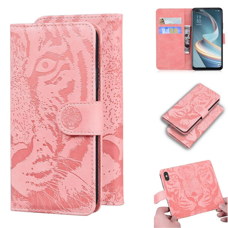 Tiger Embossing Pattern Horizontal Flip Leather Case with Holder & Card Slots & Wallet, For OPPO A15 / A15S, For OPPO A55 5G / A54 4G, For OPPO Realme V11 5G, For OPPO A74 4G / F19 4G, For OPPO A92S / Reno4 Z 5G, For OPPO A94 4G / F19 Pro��������������...