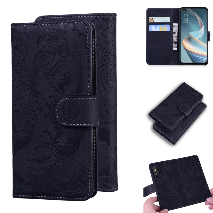 Tiger Embossing Pattern Horizontal Flip Leather Case with Holder & Card Slots & Wallet, For OPPO A15 / A15S, For OPPO A55 5G / A54 4G, For OPPO Realme V11 5G, For OPPO A74 4G / F19 4G, For OPPO A92S / Reno4 Z 5G, For OPPO A94 4G / F19 Pro��������������...