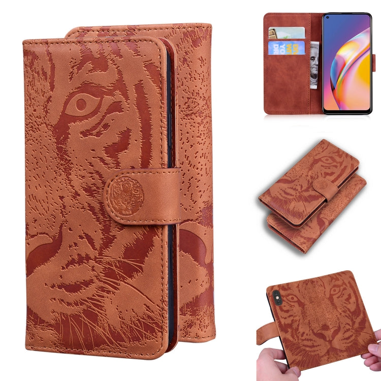 Tiger Embossing Pattern Horizontal Flip Leather Case with Holder & Card Slots & Wallet, For OPPO A15 / A15S, For OPPO A55 5G / A54 4G, For OPPO Realme V11 5G, For OPPO A74 4G / F19 4G, For OPPO A92S / Reno4 Z 5G, For OPPO A94 4G / F19 Pro��������������...