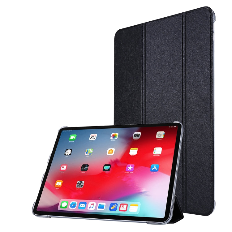 Silk Texture Three-fold Horizontal Flip Leather Case with Holder & Pen Slot, For Samsung Galaxy Tab A7 Lite 8.7 T220 / T225, For iPad Air 13 2025 / 2024 / iPad Pro 12.9 2022 / 2021, For iPad Pro 11 (2021)