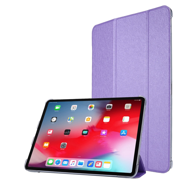 Silk Texture Three-fold Horizontal Flip Leather Case with Holder & Pen Slot, For Samsung Galaxy Tab A7 Lite 8.7 T220 / T225, For iPad Air 13 2025 / 2024 / iPad Pro 12.9 2022 / 2021, For iPad Pro 11 (2021)