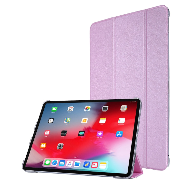 Silk Texture Three-fold Horizontal Flip Leather Case with Holder & Pen Slot, For Samsung Galaxy Tab A7 Lite 8.7 T220 / T225, For iPad Air 13 2025 / 2024 / iPad Pro 12.9 2022 / 2021, For iPad Pro 11 (2021)
