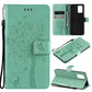Tree & Cat Pattern Pressed Printing Horizontal Flip PU Leather Case with Holder & Card Slots & Wallet & Lanyard, For LG Stylo 7 5G / 4G, For OPPO F19 / A74 4G, For OPPO A93 5G / A74 5G, For OPPO A94 4G / F19 Pro / Reno 5F