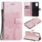 Tree & Cat Pattern Pressed Printing Horizontal Flip PU Leather Case with Holder & Card Slots & Wallet & Lanyard, For LG Stylo 7 5G / 4G, For OPPO F19 / A74 4G, For OPPO A93 5G / A74 5G, For OPPO A94 4G / F19 Pro / Reno 5F