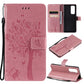 Tree & Cat Pattern Pressed Printing Horizontal Flip PU Leather Case with Holder & Card Slots & Wallet & Lanyard, For OPPO Reno5 Pro+ 5G / Find X3 Neo, For OPPO Find X3 / X3 Pro, For OPPO Realme 8 4G / Realme 8 Pro 4G, For OPPO Realme V13 5G / Realme 8 5G