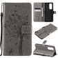 Tree & Cat Pattern Pressed Printing Horizontal Flip PU Leather Case with Holder & Card Slots & Wallet & Lanyard, For OPPO Reno5 Pro+ 5G / Find X3 Neo, For OPPO Find X3 / X3 Pro, For OPPO Realme 8 4G / Realme 8 Pro 4G, For OPPO Realme V13 5G / Realme 8 5G