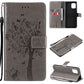 Tree & Cat Pattern Pressed Printing Horizontal Flip PU Leather Case with Holder & Card Slots & Wallet & Lanyard, For OPPO Reno5 Pro+ 5G / Find X3 Neo, For OPPO Find X3 / X3 Pro, For OPPO Realme 8 4G / Realme 8 Pro 4G, For OPPO Realme V13 5G / Realme 8 5G
