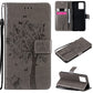 Tree & Cat Pattern Pressed Printing Horizontal Flip PU Leather Case with Holder & Card Slots & Wallet & Lanyard, For OPPO Reno5 Pro+ 5G / Find X3 Neo, For OPPO Find X3 / X3 Pro, For OPPO Realme 8 4G / Realme 8 Pro 4G, For OPPO Realme V13 5G / Realme 8 5G