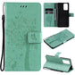 Tree & Cat Pattern Pressed Printing Horizontal Flip PU Leather Case with Holder & Card Slots & Wallet & Lanyard, For Xiaomi Redmi Note 10 4G, For Xiaomi Redmi Note 10 Pro, For Samsung Galaxy A32 4G, For Samsung Galaxy S21 FE