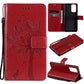 Tree & Cat Pattern Pressed Printing Horizontal Flip PU Leather Case with Holder & Card Slots & Wallet & Lanyard, For Xiaomi Redmi Note 10 4G, For Xiaomi Redmi Note 10 Pro, For Samsung Galaxy A32 4G, For Samsung Galaxy S21 FE