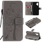 Tree & Cat Pattern Pressed Printing Horizontal Flip PU Leather Case with Holder & Card Slots & Wallet & Lanyard, For Xiaomi Redmi Note 10 4G, For Xiaomi Redmi Note 10 Pro, For Samsung Galaxy A32 4G, For Samsung Galaxy S21 FE