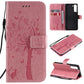 Tree & Cat Pattern Pressed Printing Horizontal Flip PU Leather Case with Holder & Card Slots & Wallet & Lanyard, For Xiaomi Redmi Note 10 4G, For Xiaomi Redmi Note 10 Pro, For Samsung Galaxy A32 4G, For Samsung Galaxy S21 FE