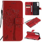 Tree & Cat Pattern Pressed Printing Horizontal Flip PU Leather Case with Holder & Card Slots & Wallet & Lanyard, For Xiaomi Redmi Note 10 4G, For Xiaomi Redmi Note 10 Pro, For Samsung Galaxy A32 4G, For Samsung Galaxy S21 FE