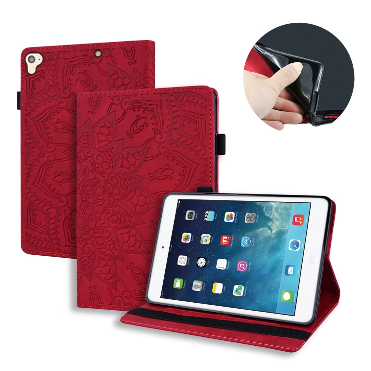 Calf Pattern Double Folding Design Embossed Leather Case with Holder & Card Slots & Pen Slot & Elastic Band, For iPad Pro 9.7 inch, For iPad 10.2 2021 / 2020 / 2019, For iPad 4 & 3 & 2, For Samsung Galaxy Tab A 10.5 T590 / T595