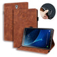 Calf Pattern Double Folding Design Embossed Leather Case with Holder & Card Slots & Pen Slot & Elastic Band, For iPad Pro 9.7 inch, For iPad 10.2 2021 / 2020 / 2019, For iPad 4 & 3 & 2, For Samsung Galaxy Tab A 10.5 T590 / T595