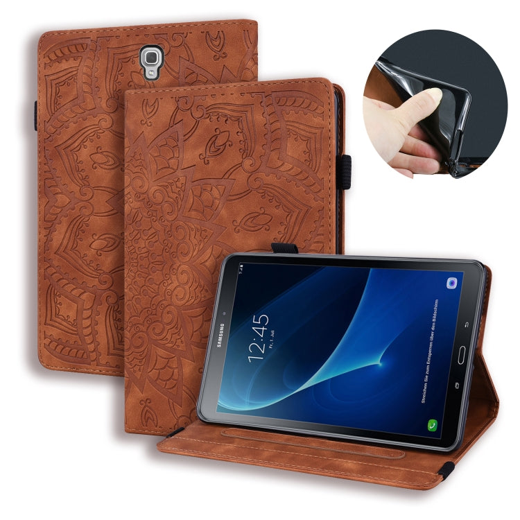 Calf Pattern Double Folding Design Embossed Leather Case with Holder & Card Slots & Pen Slot & Elastic Band, For iPad Pro 9.7 inch, For iPad 10.2 2021 / 2020 / 2019, For iPad 4 & 3 & 2, For Samsung Galaxy Tab A 10.5 T590 / T595