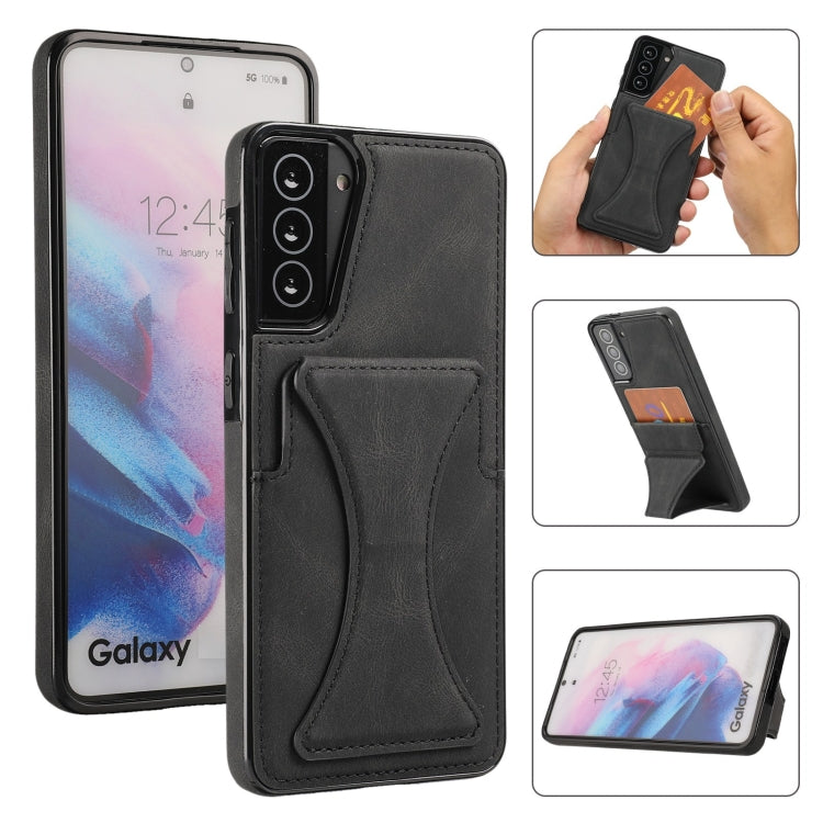 Ultra-thin Shockproof Protective Case with Holder, For Samsung Galaxy S20 Ultra, For Samsung Galaxy S21 5G, For Samsung Galaxy S21+ 5G