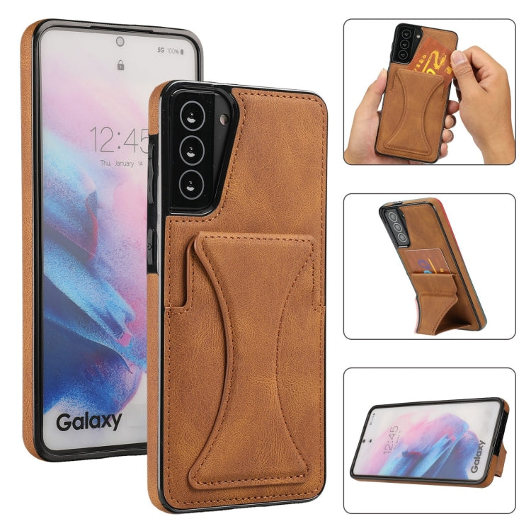 Ultra-thin Shockproof Protective Case with Holder, For Samsung Galaxy S20 Ultra, For Samsung Galaxy S21 5G, For Samsung Galaxy S21+ 5G