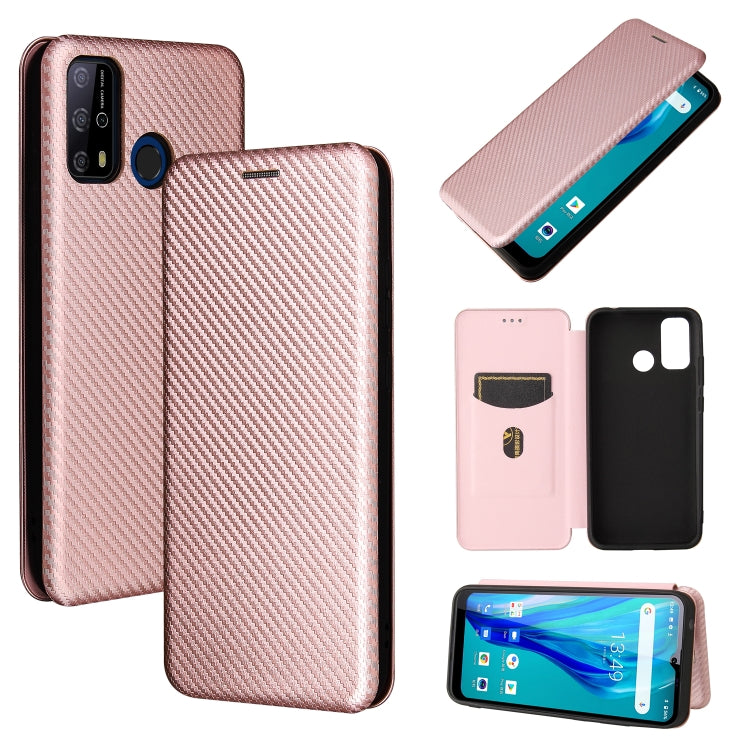 Carbon Fiber Texture Magnetic Horizontal Flip TPU + PC + PU Leather Case with Card Slot, For Oukitel C23 Pro, For Samsung Galaxy A22 4G, For ZTE Libero 5G