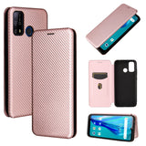 Carbon Fiber Texture Magnetic Horizontal Flip TPU + PC + PU Leather Case with Card Slot, For Oukitel C23 Pro, For Samsung Galaxy A22 4G, For ZTE Libero 5G