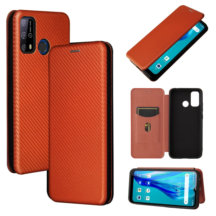 Carbon Fiber Texture Magnetic Horizontal Flip TPU + PC + PU Leather Case with Card Slot, For Oukitel C23 Pro, For Samsung Galaxy A22 4G, For ZTE Libero 5G