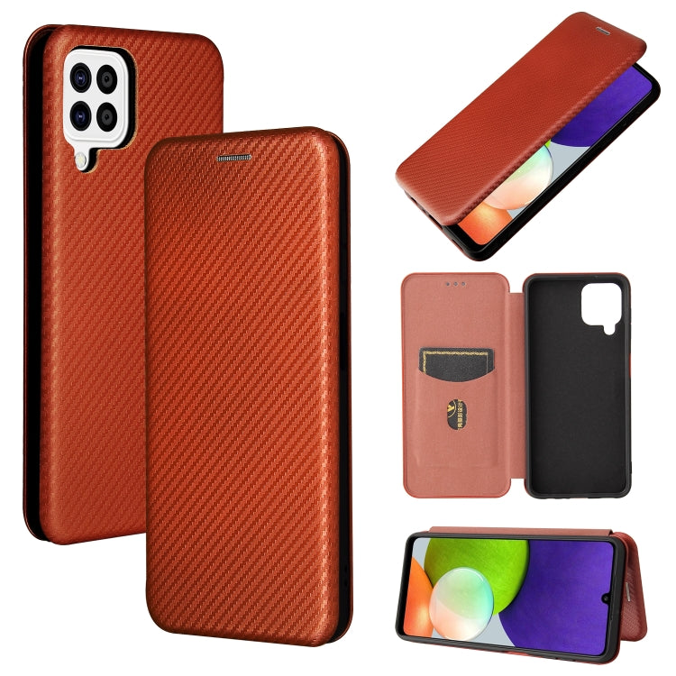 Carbon Fiber Texture Magnetic Horizontal Flip TPU + PC + PU Leather Case with Card Slot, For Oukitel C23 Pro, For Samsung Galaxy A22 4G, For ZTE Libero 5G