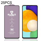 25 PCS 9H HD Large Arc High Alumina Full Screen Tempered Glass Film, For Samsung Galaxy A52 4G (25 PCS)