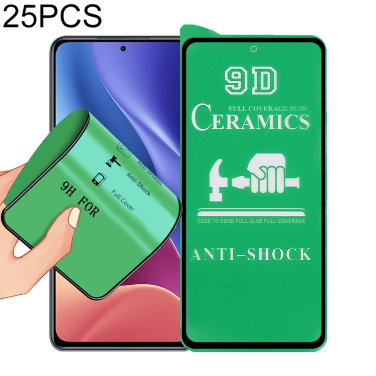 25 PCS 9D Full Screen Full Glue Ceramic Film