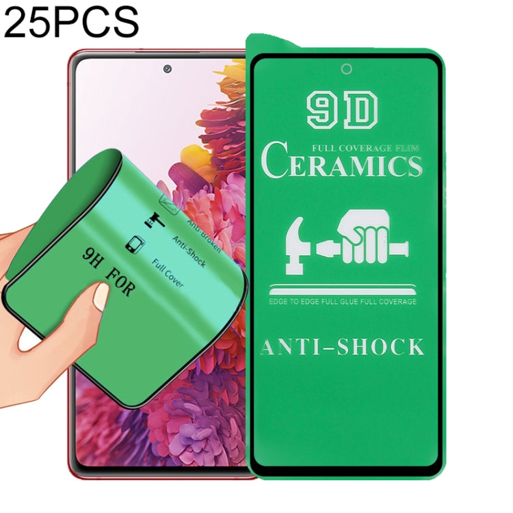 25 PCS 9D Full Screen Full Glue Ceramic Film