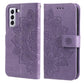 7-petal Flowers Embossing Pattern Horizontal Flip PU Leather Case with Holder & Card Slots & Wallet & Photo Frame, For Samsung Galaxy S21 Ultra 5G, For Samsung Galaxy S21 5G, For Samsung Galaxy S21 FE, For Samsung Galaxy S21+ 5G, For Samsung Galaxy A02...