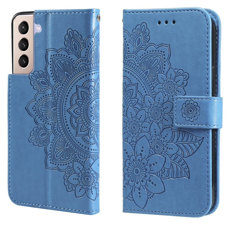 7-petal Flowers Embossing Pattern Horizontal Flip PU Leather Case with Holder & Card Slots & Wallet & Photo Frame, For Samsung Galaxy S21 Ultra 5G, For Samsung Galaxy S21 5G, For Samsung Galaxy S21 FE, For Samsung Galaxy S21+ 5G, For Samsung Galaxy A02...