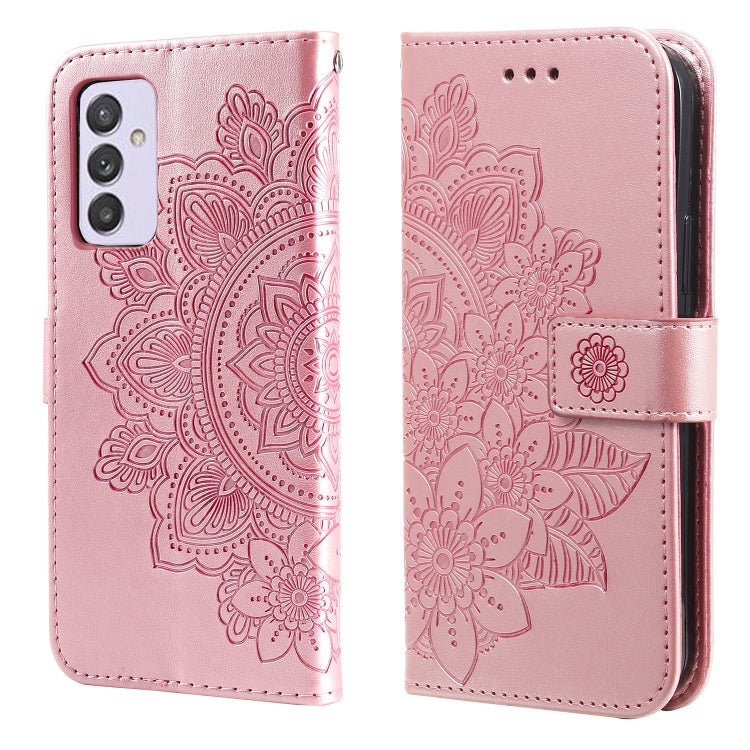 7-petal Flowers Embossing Pattern Horizontal Flip PU Leather Case with Holder & Card Slots & Wallet & Photo Frame, For Samsung Galaxy S21 Ultra 5G, For Samsung Galaxy S21 5G, For Samsung Galaxy S21 FE, For Samsung Galaxy S21+ 5G, For Samsung Galaxy A02...