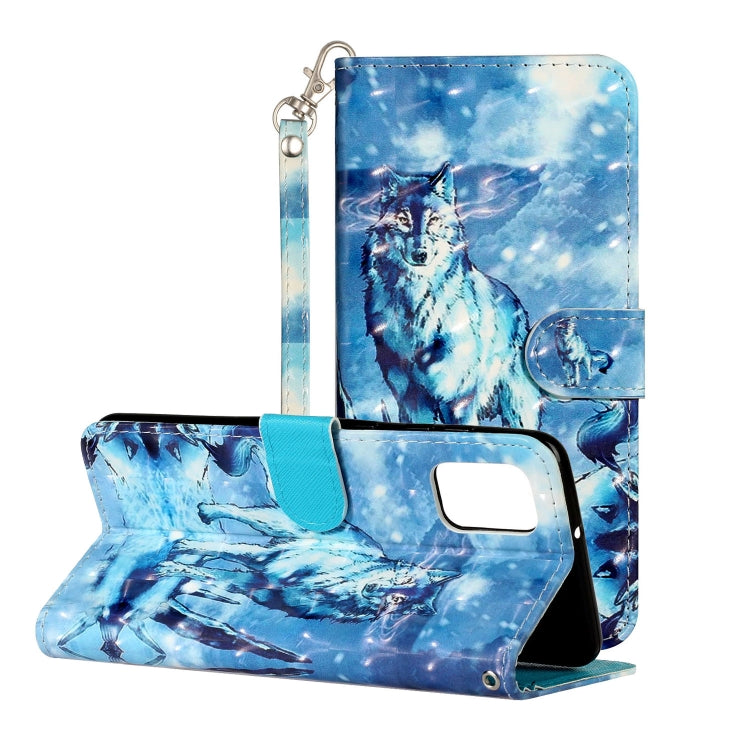 3D Pattern Horizontal Flip PU Leather Case with Holder & Card Slots & Wallet