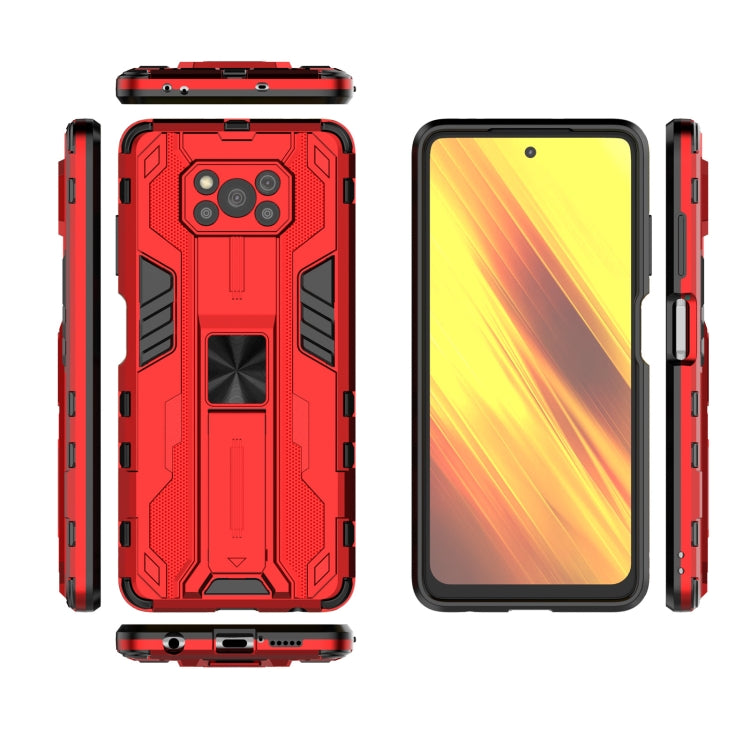 Supersonic PC + TPU Shock-proof Case with Holder, For Xiaomi Poco X3 NFC, For Samsung Galaxy F52 5G
