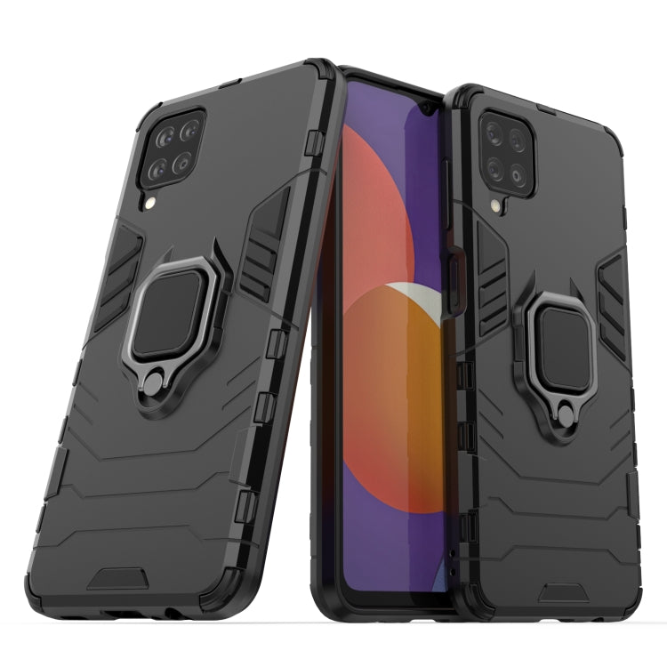 Shockproof PC + TPU Protective Case with Magnetic Ring Holder, For Samsung Galaxy M12