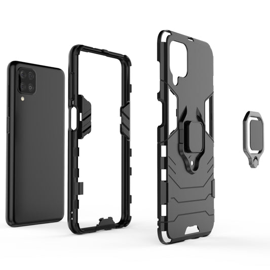 Shockproof PC + TPU Protective Case with Magnetic Ring Holder, For Samsung Galaxy M12