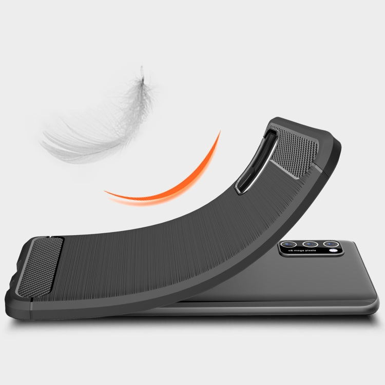 Brushed Texture Carbon Fiber TPU Case, For Samsung Galaxy A03s 164mm