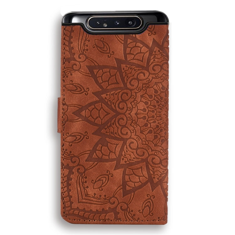 Calf Pattern Diamond Mandala Double Folding Design Embossed Leather Case with Wallet & Holder & Card Slots, For Galaxy A5 (2018) / A8 (2018), For Galaxy A6 (2018), For Galaxy A6+ (2018) / J8 (2018), For Galaxy A9 (2018), For Galaxy A10, For Galaxy A10e...