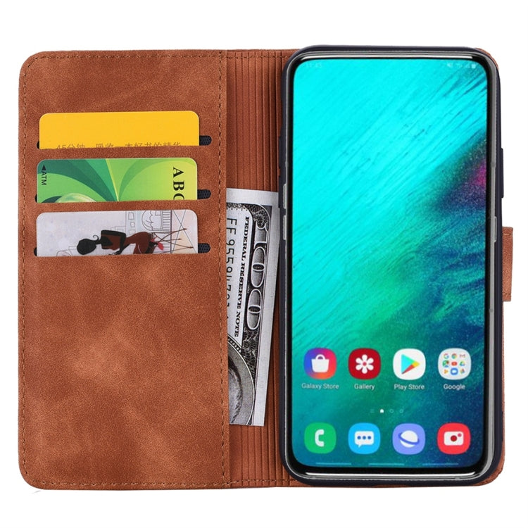 Calf Pattern Diamond Mandala Double Folding Design Embossed Leather Case with Wallet & Holder & Card Slots, For Galaxy A5 (2018) / A8 (2018), For Galaxy A6 (2018), For Galaxy A6+ (2018) / J8 (2018), For Galaxy A9 (2018), For Galaxy A10, For Galaxy A10e...