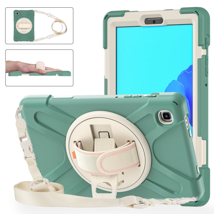Silicone + PC Protective Case with Holder & Shoulder Strap, For Samsung Galaxy Tab A7 Lite T220 / T225