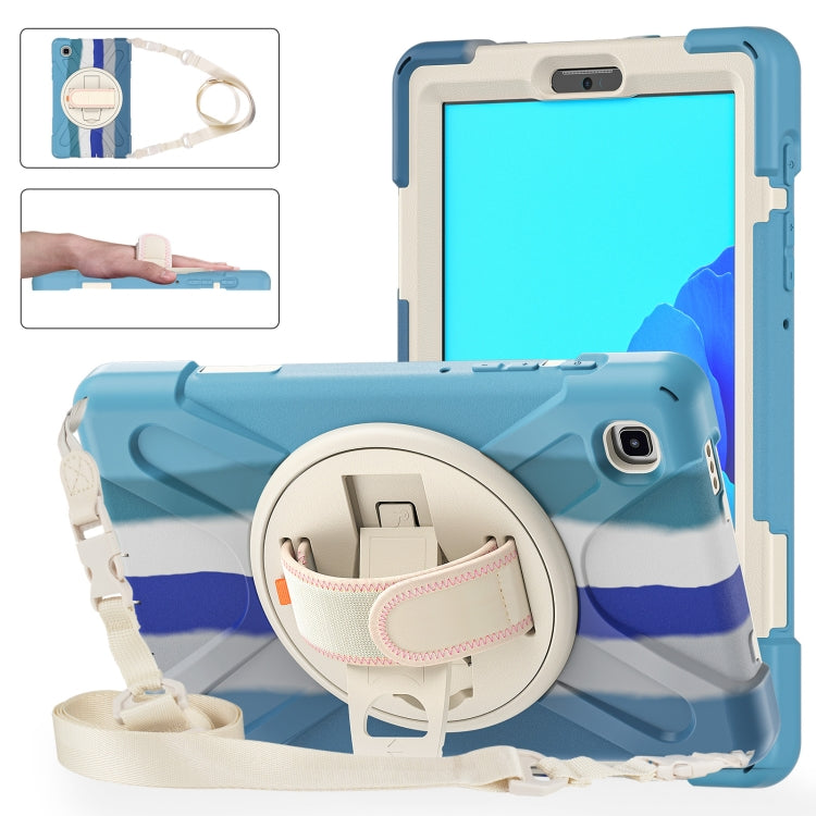 Silicone + PC Protective Case with Holder & Shoulder Strap, For Samsung Galaxy Tab A7 Lite T220 / T225