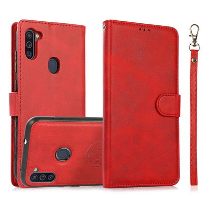 Calf Texture 2 in 1 Detachable Magnetic Back Cover Horizontal Flip Leather Case with Holder & Card Slots & Wallet & Photo Frame, For Samsung Galaxy A11 / M11, For Samsung Galaxy A21, For Samsung Galaxy A21s, For Samsung Galaxy A32, For Samsung Galaxy A...