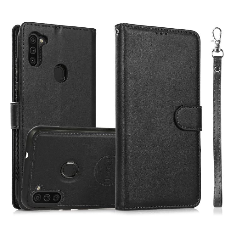 Calf Texture 2 in 1 Detachable Magnetic Back Cover Horizontal Flip Leather Case with Holder & Card Slots & Wallet & Photo Frame, For Samsung Galaxy A11 / M11, For Samsung Galaxy A21, For Samsung Galaxy A21s, For Samsung Galaxy A32, For Samsung Galaxy A...