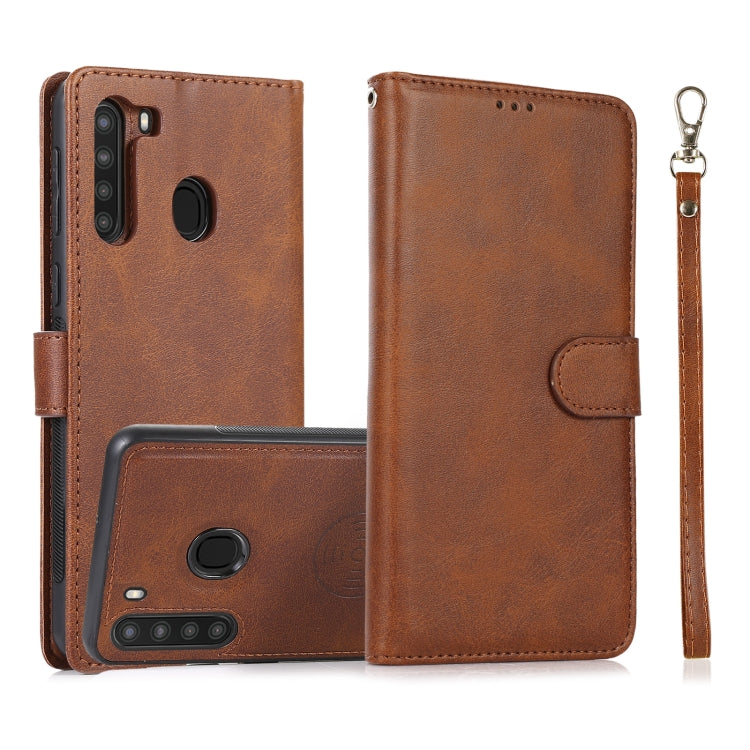Calf Texture 2 in 1 Detachable Magnetic Back Cover Horizontal Flip Leather Case with Holder & Card Slots & Wallet & Photo Frame, For Samsung Galaxy A11 / M11, For Samsung Galaxy A21, For Samsung Galaxy A21s, For Samsung Galaxy A32, For Samsung Galaxy A...